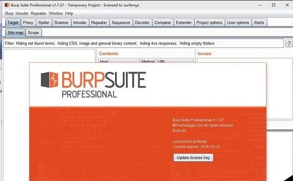 Burpsuite Pro 1.7.35 免费版软件截图（1）