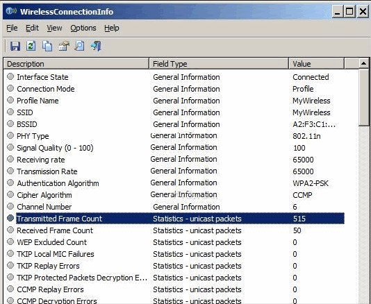 WirelessConnectionInfo 1.12软件截图（1）