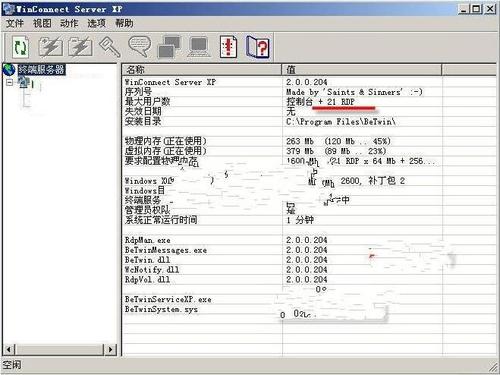 WinConnect Server XP 2.00.204 中文版软件截图（1）