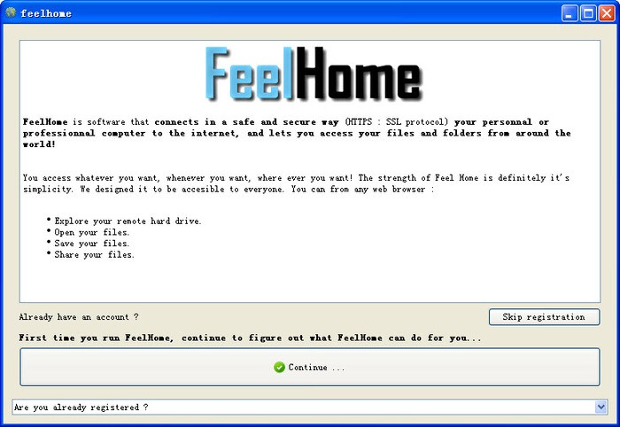 FeelHome远程管理工具 0.3.0.504 绿色免费版软件截图（1）