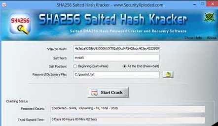 SHA256 Salted Hash Kracker 1.6软件截图（1）