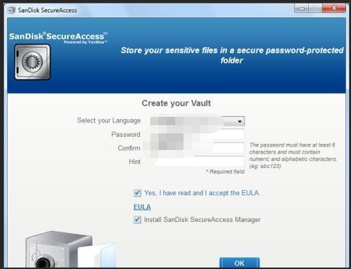 SanDisk SecureAccess Mac软件截图（1）