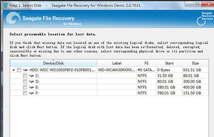 Seagate FILE RECOVERY 3.0 正式版软件截图（1）