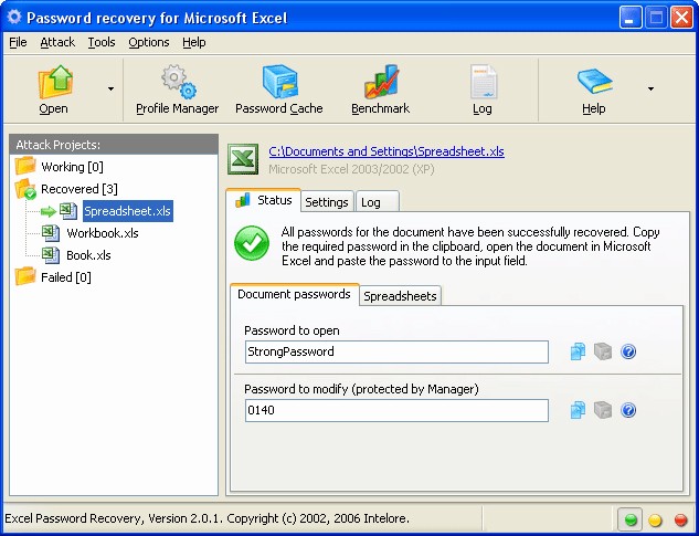 Excel Password Recovery Key 9.3 Build 798软件截图（1）