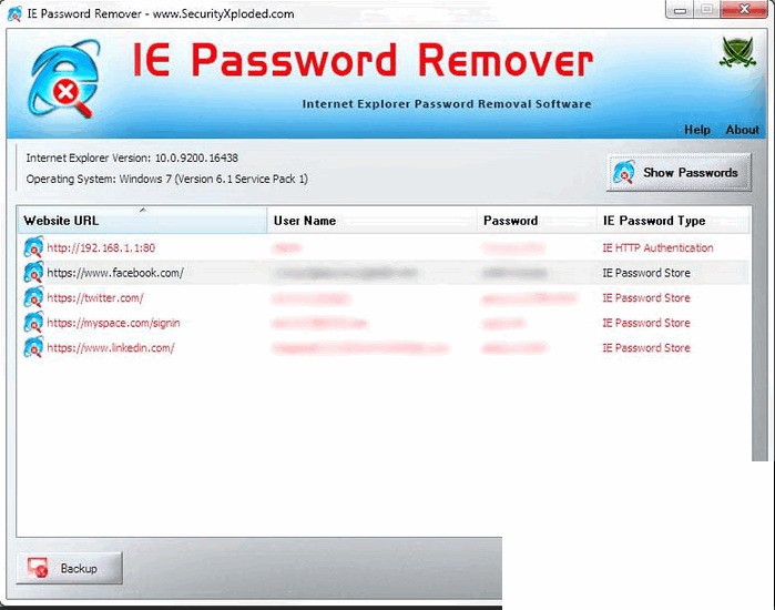 IE Password Remover 1.0软件截图（1）