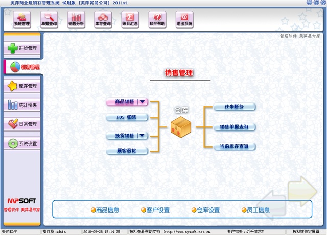 美萍进销存系统 2015.1软件截图（1）