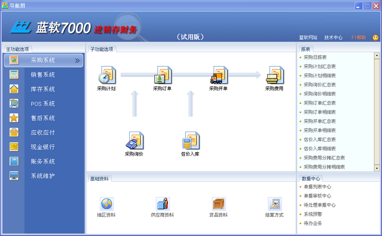 蓝软7000进销存财务一体化 3.91软件截图（3）