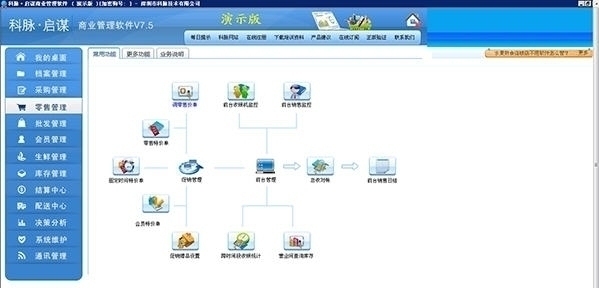 科脉连锁便利店管理收银软件 v9软件截图（1）