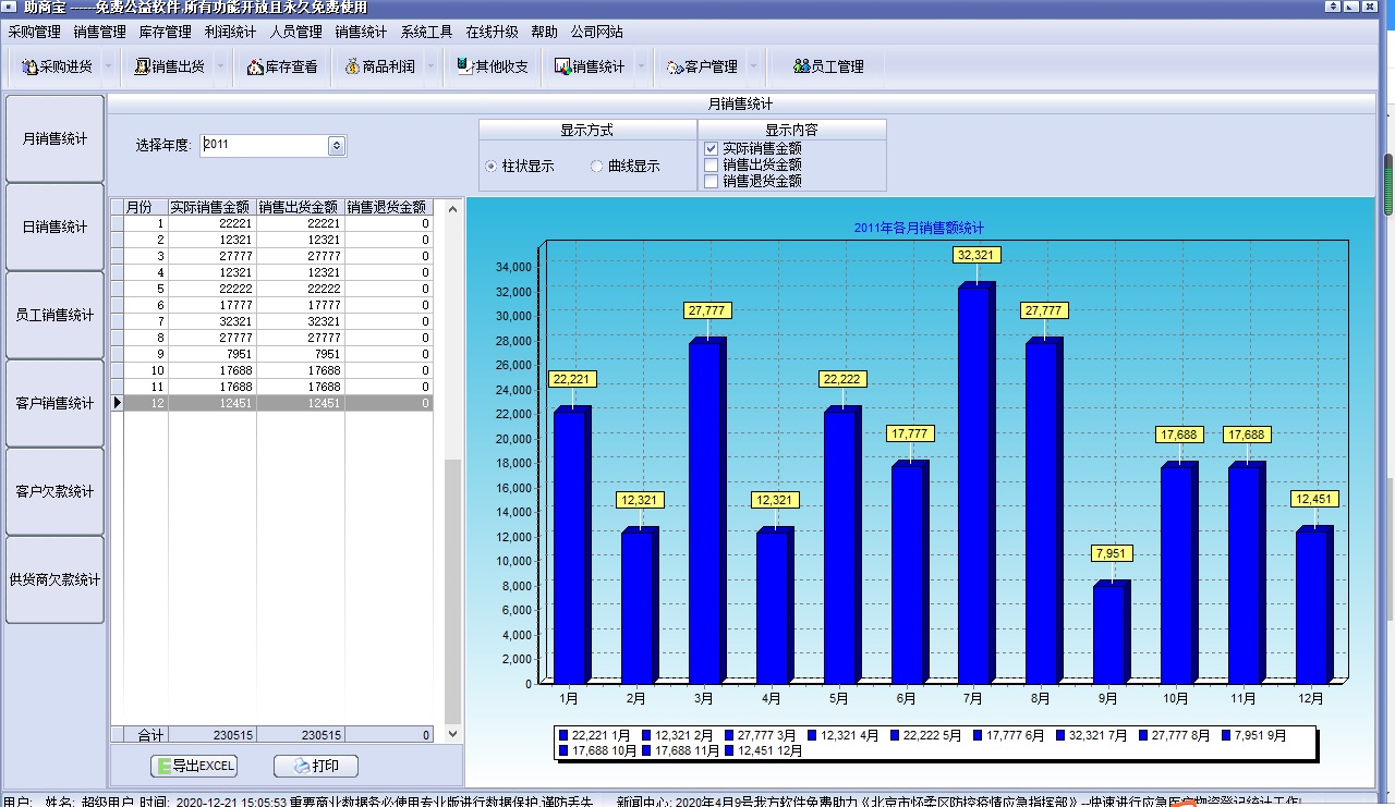 助商宝免费进销存软件 V免费公益版软件截图（1）