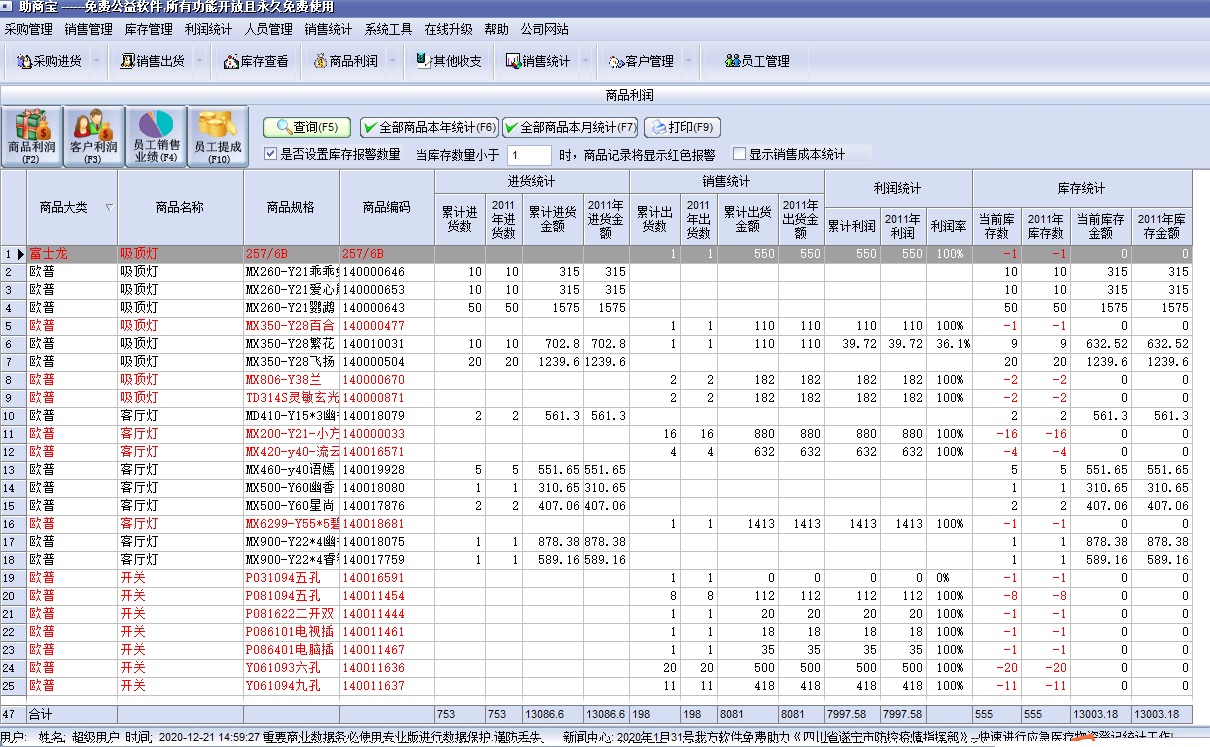 助商宝免费进销存软件 V免费公益版软件截图（2）