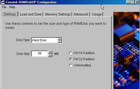 RAMDISK XP 2.0.100软件截图（1）